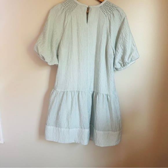 Club Monaco Tiered Cloud Dress Light Green - Picture 2 of 5